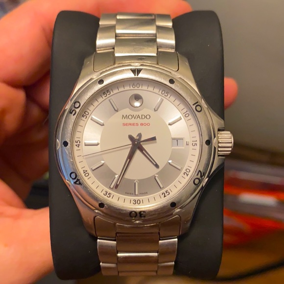 Rare Movado 800 Series Silver Dial Stainless Steel **Open to Offers** - Picture 5 of 12